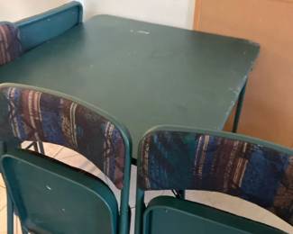 Card Table And Four Chairs