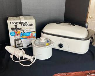 Roaster. Crockpot, Blender And Hand Blender