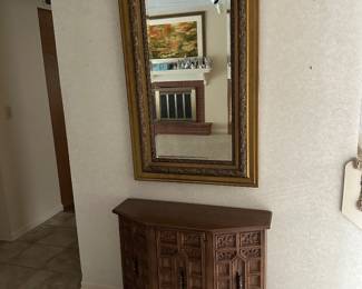 Entry table and antique mirror, you get both $50.