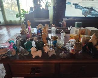 Avon Bottles cleaned and filled with liliac oil