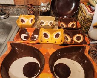 Owl Serving Dishes 