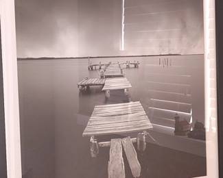 Black and White Water Scenes (dock, lighthouse, tree over water) 3 different prints available.