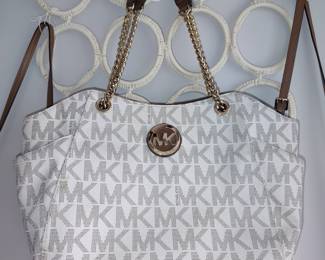 Michael Kors White and Grey Tote