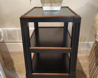 Swedish Tier Table in Antique Black