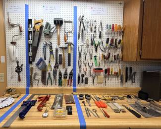 Assorted Hand Tools - all well organized and easy to find what you need!