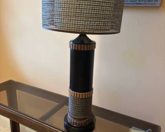 Gruvwood-style MCM Burlap Table Lamp