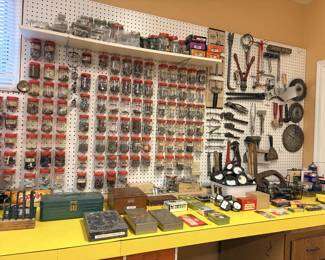 Organized Peg-board Ready Screws, nails, and fasteners