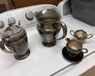 F.B. Rogers Silver Co. Ornate Silver Tea Set