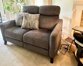Like New - Walter E Smithe elec. loveseat recliner - w/matching couch
