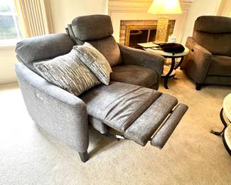 Like New - Walter E Smithe elec. loveseat recliner - w/matching couch