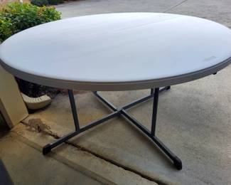 Lifetime Large Round Folding Table 60 for Entertaining and Events