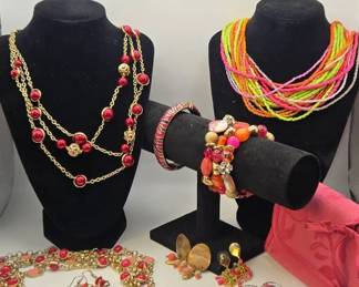 Coldwater Creek Necklace, Bracelets  Pink Jewelry Travel Vibrant Fashion Jewelry Lot
