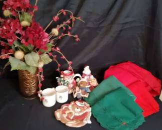 Mystery Lot  Holiday Table  Christmas Table Linens  Holiday decor set