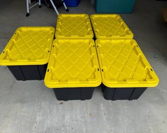 5 Sterilite Industrial HeavyDuty Storage Bins