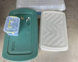 Assorted Plastic Storage Bins Bundle 4Piece Set