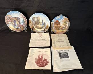 2 Louis Dali China Plates And 1 Christian Luckel China Plate with COAs