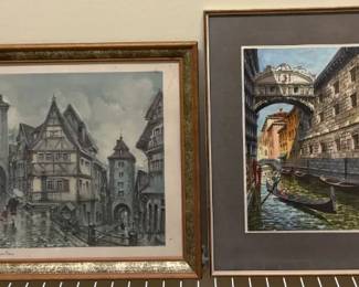 4 Framed Artworks  European  Still Life Themes