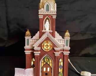Department 56 Snow Village  Holy Spirit Church with Original Styrofoam Box  Tag