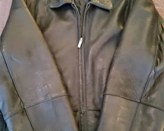 Brizio Designs Mens Black Leather Jacket Size L  Designed in Italy