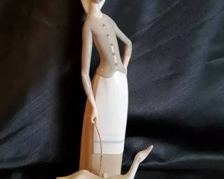 Lladro Porcelain Figurine Girl with Geese 1035  Retired Spanish Art