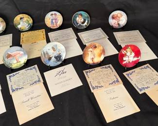 10 Donald Zolan Mini China Plates, Lap Of Love, Seaside Treasures, New Shoes  More W COA