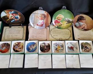 Donald Zolan FullSize  Miniature China Plates Mixed Lot with Boxes  COAs