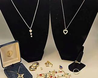 14k, 10k, 925  GoldFilled Estate Jewelry Lot total 44g