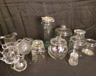 Glass Canisters  Pitchers  Pantry or Beverage Service organization