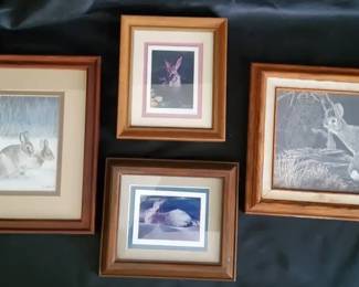 Limited Edition Prints  Signed Works  Vintage Framed Rabbit Art Collection