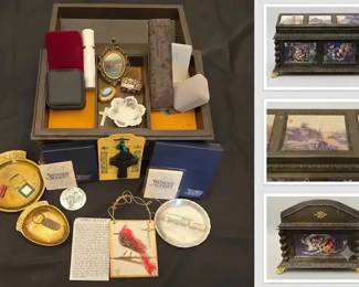 Merle Norman Musical Jewelry Box, Wendell August Collectibles, Ombre Rose, Trinkets  Jewelry Boxes