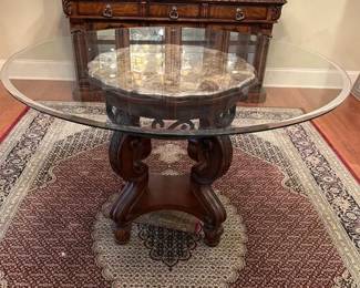 Ashley Glass Top Dining Table
