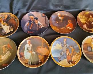 5Piece Norman Rockwell Vintage Collector Plate Set with COAs  Boxes