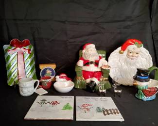 Ceramic Christmas Tabletop  Serveware Collection  Santa, Snowmen,  Holiday Decor