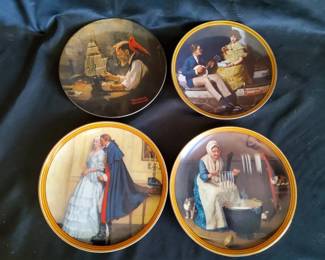  05 Rare Norman Rockwell 2Plate Set Rockwells Colonials Collection W documentation Plus 2 More