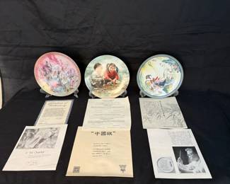 Lena Liu, Lee Fung Ng  Zhao Huimin Collector Plates Lot with Certificates of Authenticity