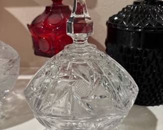 Vintage Footed Glass Candy Dish