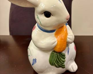 Large Ceramic Bunny Cookie Jar