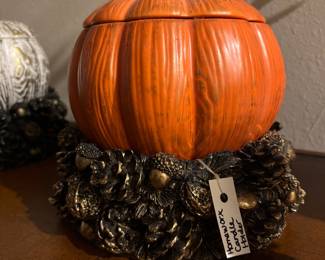 Large Homeworx Ceramic Candle Pumpkin
