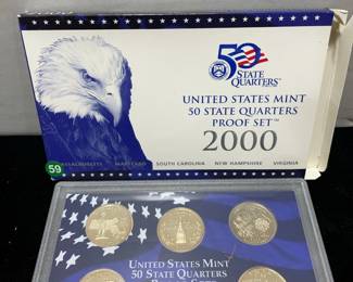 2000 US mint state quarter proof set