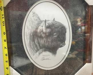 Spencer Williams framed the buffalo print