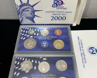 2000 US mint proof set w 2000 state quarter proof set