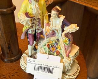 German Porcelain Courting Couple Figurine