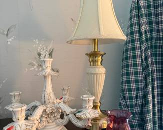 Candlestick Holder, Table Lamp
