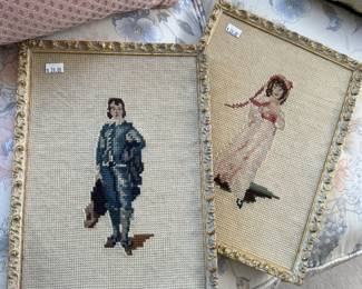 Vtg Needlepoint Art 