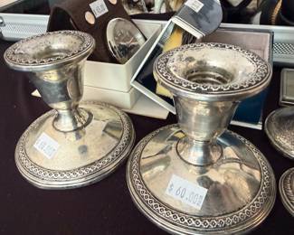 Sterling Candlesticks Holders