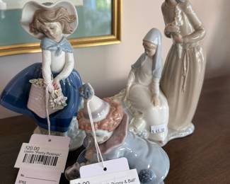 Lladro "Pretty Pickings", Lladro "Pierrot with Puppy & Ball 
