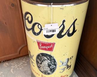 Coors Banquet Beer Trash Can 