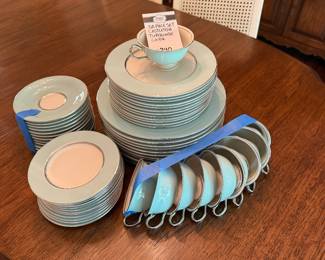 58 Pc Set Castleton Turquoise China