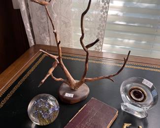 Paperweight, Desk Lamp, Misc Decor 