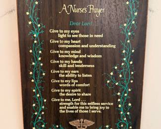 A Nurse's Prayer Wall Plaque 